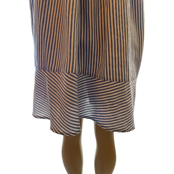 English Factory Amelia Stripe Tie Cotton Dress Blue Beachy Vacation Size Medium - Picture 4 of 5